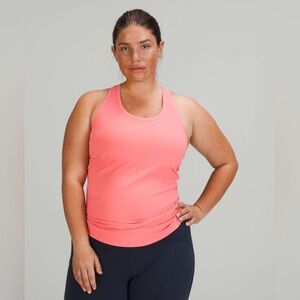 Lululemon Cool Racerback Tank Top Nulu Raspberry Cream Size 8